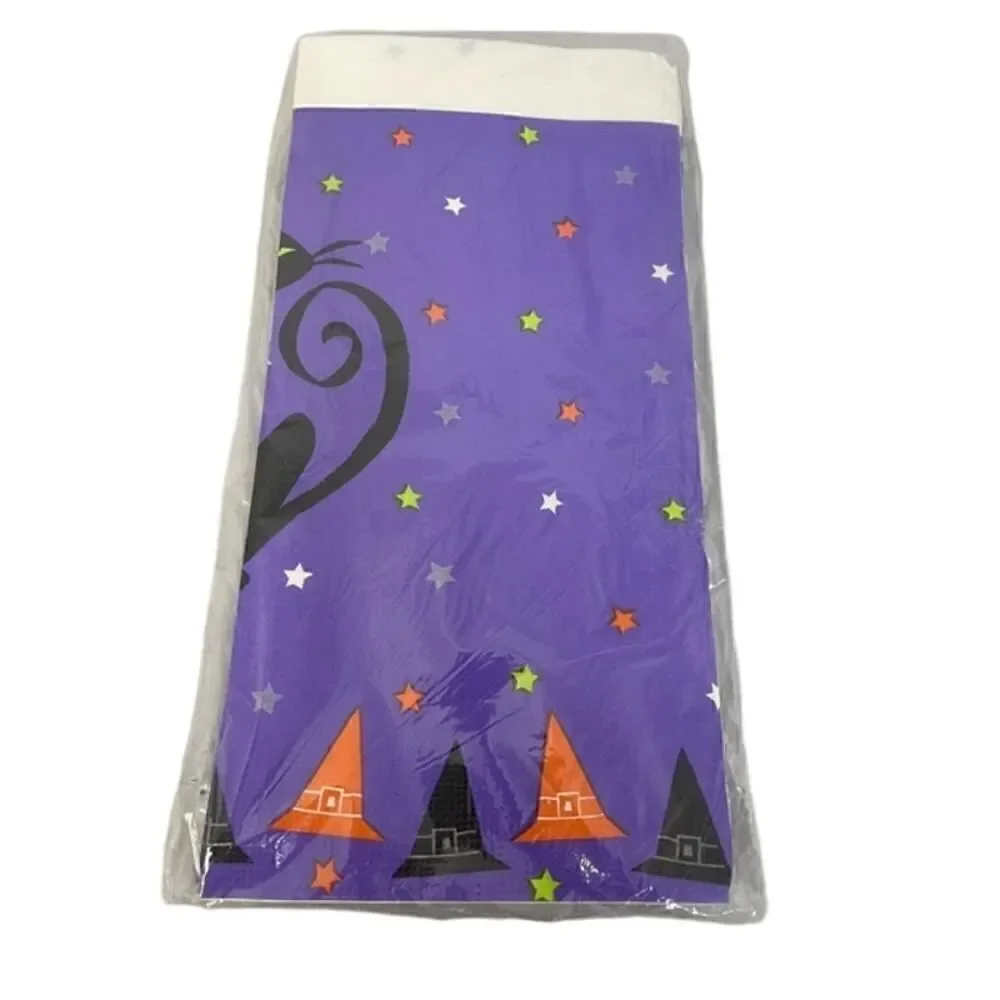 Vintage 2002 Target Halloween Black Cat Purple Paper Table Cloth 54